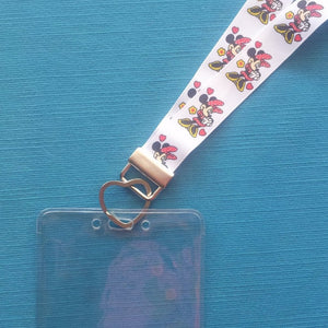 Disney KTTW Card Holder/Lanyard  - Minnie Mouse - Non-scratchy - Child or Adult