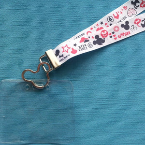 Disney KTTW Card Holder/Lanyard  - Mickey and Pluto Fun - Non-scratchy - Child or Adult