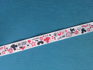 Mickey Mouse and Pluto Silhouettes 7/8&quot; Grosgrain Ribbon