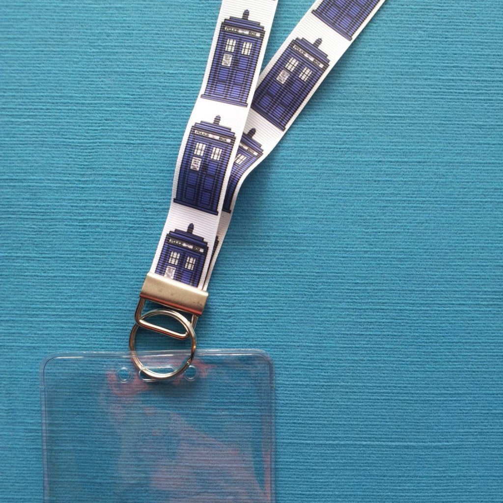Disney KTTW Card Holder/Lanyard  - Tardis - Doctor Who - Non-scratchy - Child or Adult