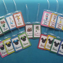 Custom Luggage Tags Set of 4 for Disney World/land, Universal Studios vacation - DCL - Royal - Norwegian - Celebrity - Princess Cruise