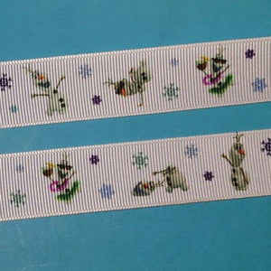 Olaf Ribbon 7/8&#39; Grosgrain - Frozen - Do you wanna build a snowman?! - Exclusive Design Only Available here!