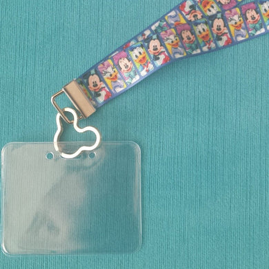 Disney KTTW Card Holder/Lanyard  - Disney Characters - Non-scratchy - Child or Adult
