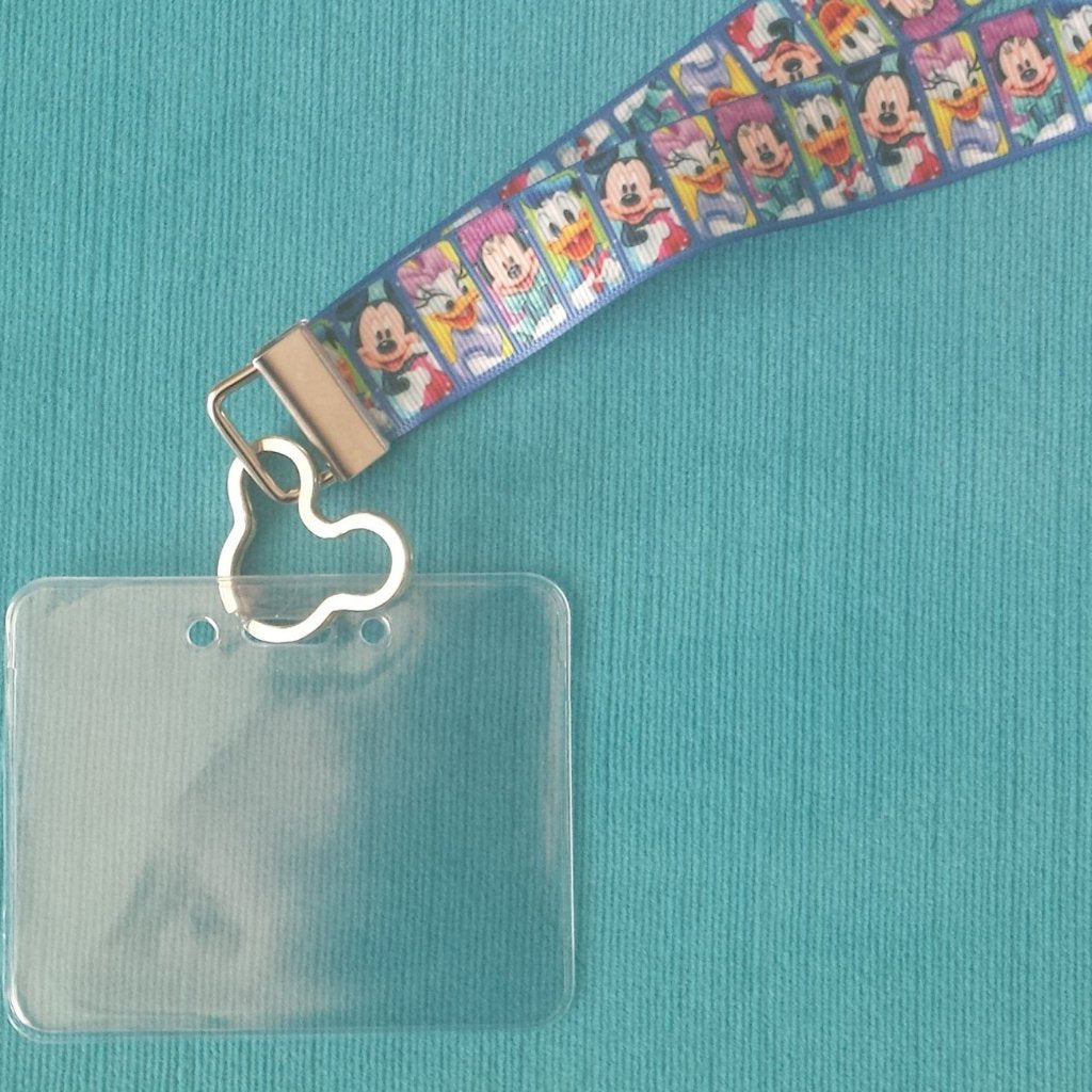 Disney KTTW Card Holder/Lanyard  - Disney Characters - Non-scratchy - Child or Adult