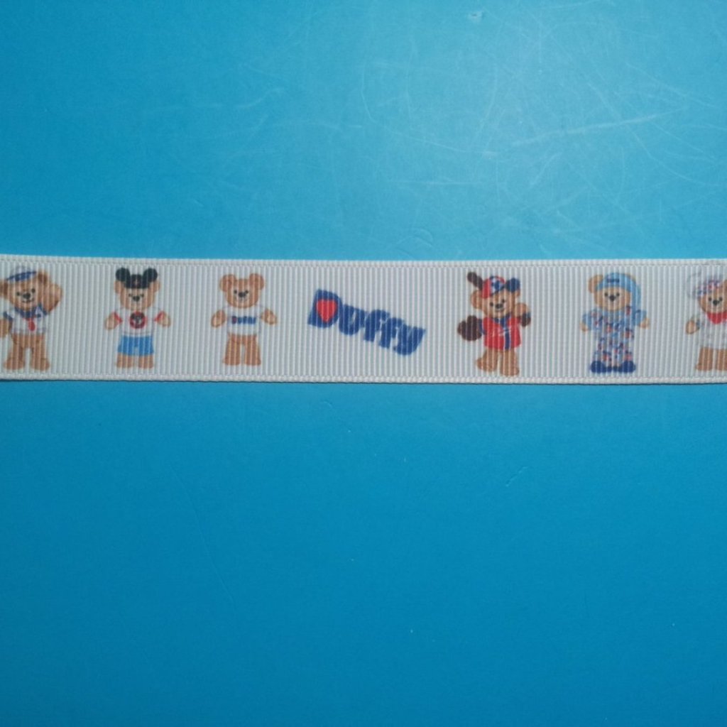 Duffy the Disney Bear 7/8" Grosgrain Ribbon - Exclusive Design!  Limited!!