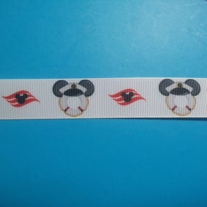 Disney Cruise 7/8&quot; Grosgrain Ribbon - by the yard - Exclusive Design/Limited Availability!
