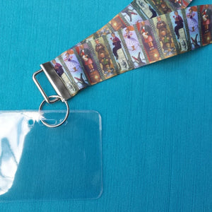 Disney KTTW Card Holder/Lanyard  - Haunted Mansion Stretching Room - Halloween - Non-scratchy - Child or Adult