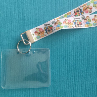 Disney KTTW Card Holder/Lanyard  - Tsum Tsums - Non-scratchy - Child or Adult