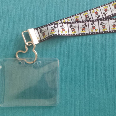 Disney KTTW Card Holder/Lanyard  - Comic Strip Mickey - Non-scratchy - Child or Adult