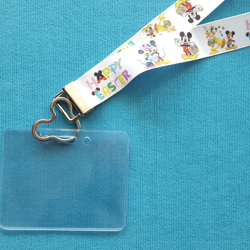 Disney Lanyard  - for KTTW card - Disney Cruise - DCL - Happy Easter Mickey & Minnie - Non-scratchy - Child or Adult