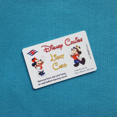 Mickey and Minnie with DCL Logo Disney Cruise Light Card® card key switch activator for Fish Extender FE Gift
