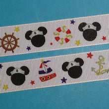 Nautical Mouse 7/8&quot; Grosgrain Ribbon -  for Disney Cruise - Mickey - Exclusive DCL Design! Limited!