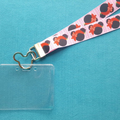 Disney KTTW Card Holder/Lanyard  - Pirate Minnie - Non-scratchy - Child or Adult