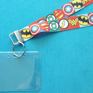 Disney Lanyard - for KTTW Card - Superhero Symbols - Icons - Non-scratchy - Child or Adult